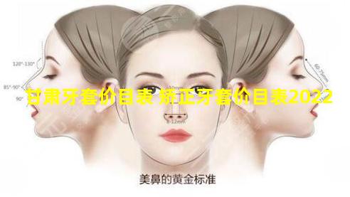 甘肃牙套价目表 矫正牙套价目表2022